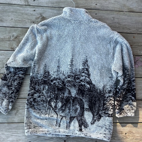 Vintage Marshlands Canada Fleece Zip up Jacket Sweater - Picture 10 of 12